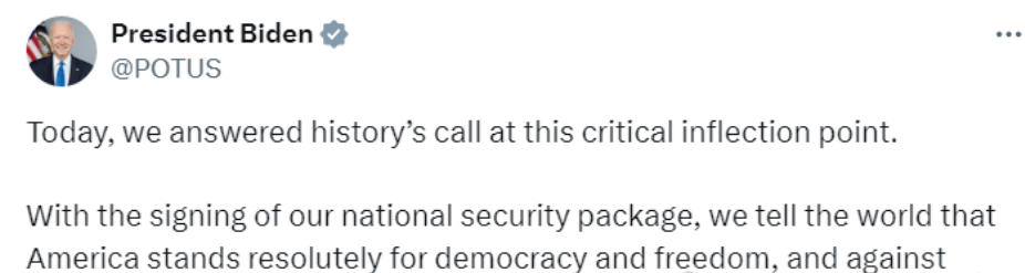 美国总统拜登正式签署了法案，TikTok剥离开启倒计时